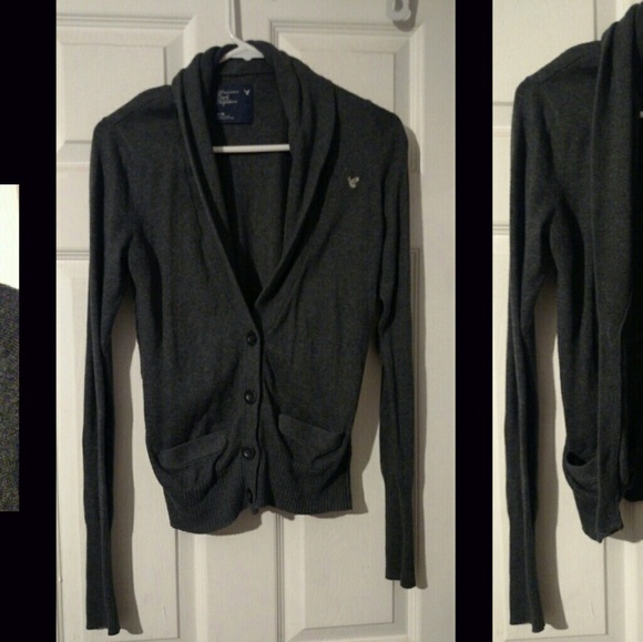 Gray Button Sweater - Picture 2 of 3